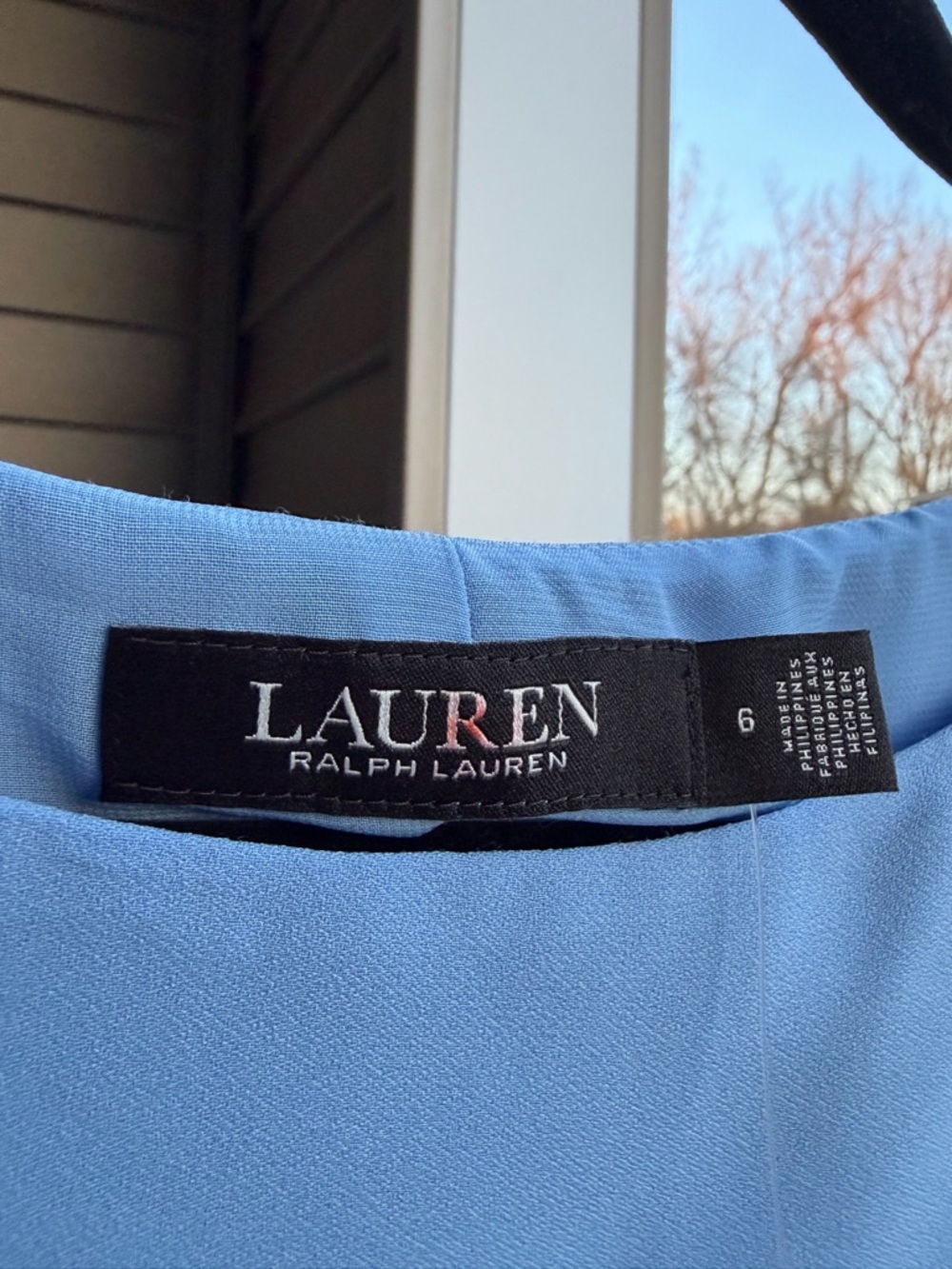 🆕✨ Lauren Ralph Lauren Blue Mini Dress Elegant Cocktail Party Bridal Size 6 - Picture 13 of 17